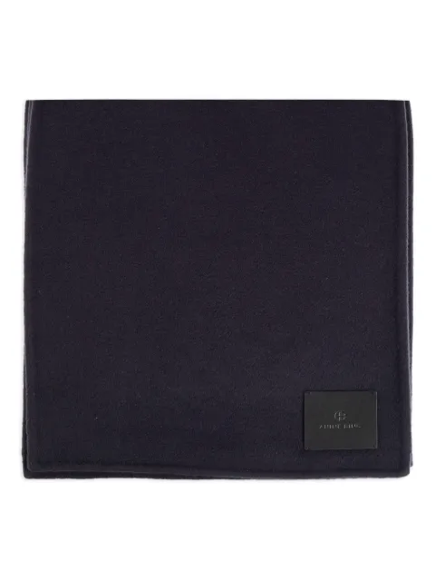 ANINE BING logo-patch scarf Blue A123183200