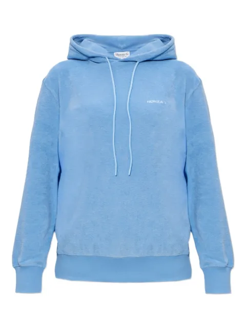 Hunza G Frotte towelling hoodie Blue TOWELLINGHOODIECOTTON
