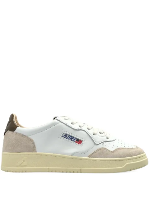 Autry Medalist suede-panel sneakers White AULMLS15