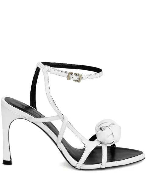 ROTATE BIRGER CHRISTENSEN knot-detail leather sandals White 115991400400