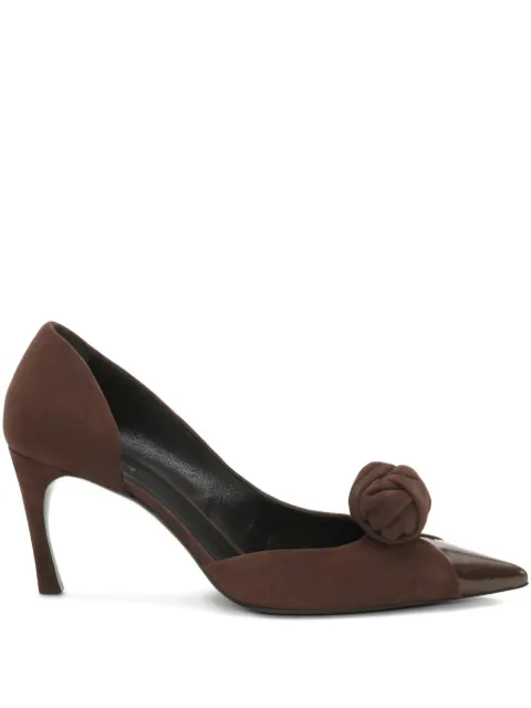 ROTATE BIRGER CHRISTENSEN knot-detail suede pumps Brown 115988573