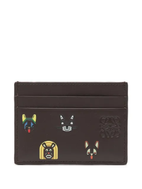 LOEWE x Louis Wain leather cardholder Brown C643322X57