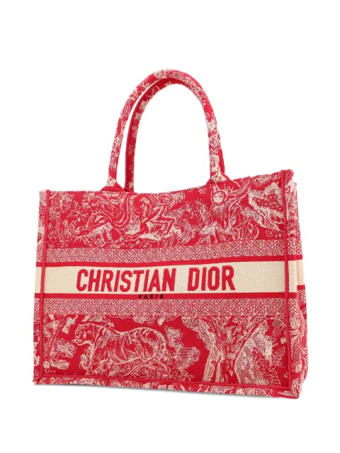Christian Dior Pre-Owned 2020's Book patterned double-handle tote bag Red 418148