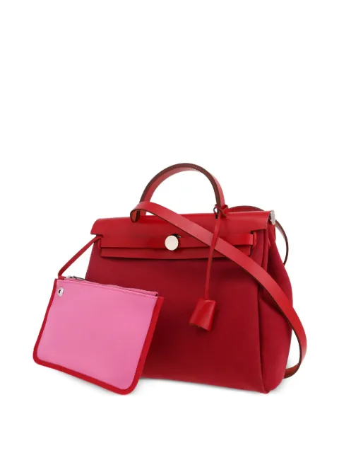 Hermès Pre-Owned 2021 Herbag removable-strap handbag Red 414615