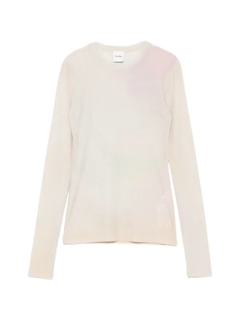 Nanushka long sleeve crewneck top Neutrals NW26PSTP07631