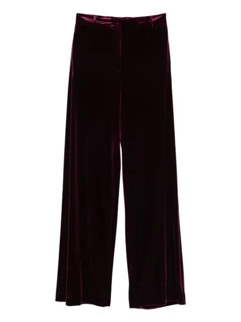 Blanca Vita velvet straight trousers Purple PLETTRO7461