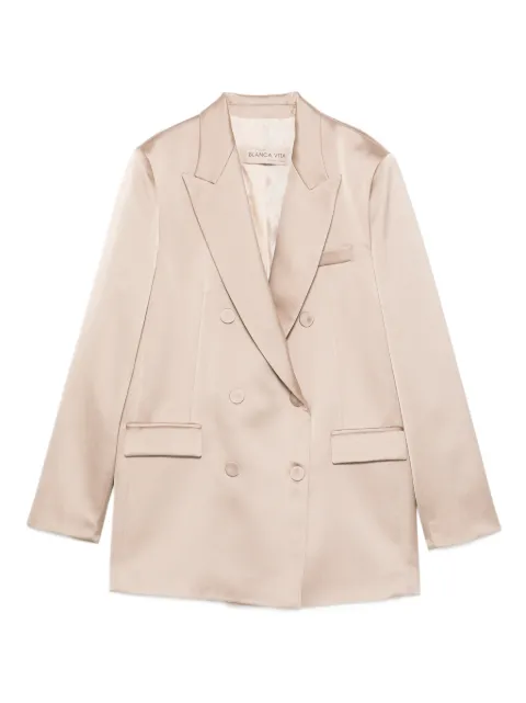 Blanca Vita double-breasted blazer Neutrals GLOXY1334