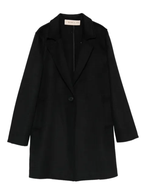 Blanca Vita lapel welt-pocket coat Black COTYS0434