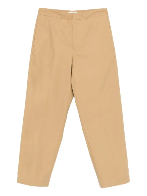 JIL SANDER+ cotton tapered trousers Neutrals J47KA0289J45296