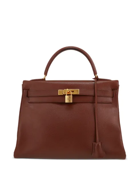 Hermès Pre-Owned 1996 Kelly 32 Courchevel leather tote bag Brown 424933