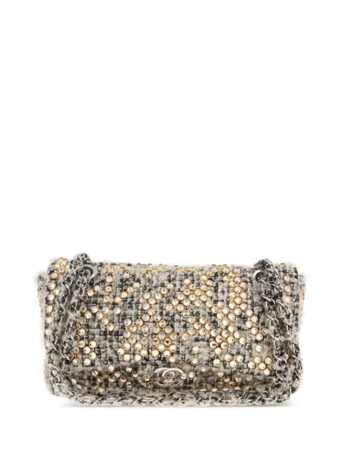 CHANEL Pre-Owned 2011 Timeless tweed cross body bag Grey 424262