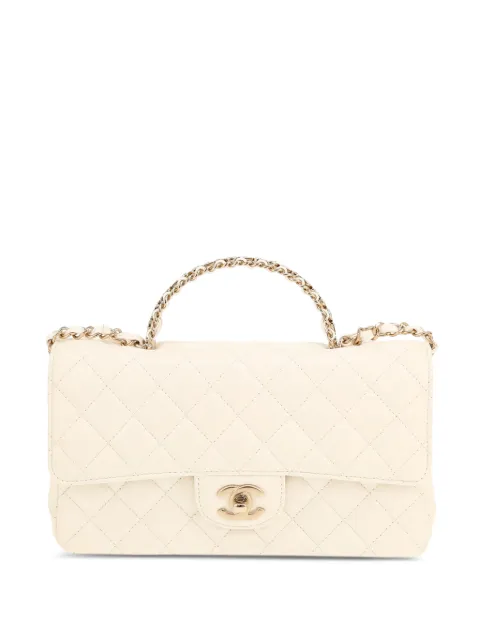 CHANEL Pre-Owned 2020's quilted top-handle tote bag Neutrals 422671