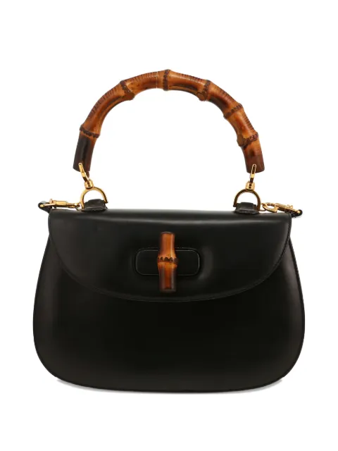 Gucci Pre-Owned 1990's medium Bamboo tote bag Black 420189