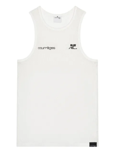 Courrèges logo graphic tank top White 126JDE041JS0069