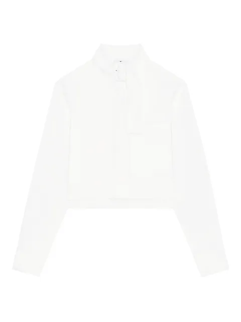 Courrèges chest-pocket buckle-collar shirt White 126CCH126CO0080