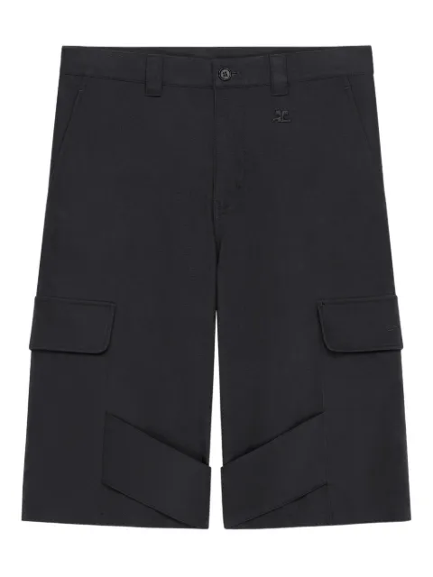 Courrèges cargo-pocket cotton shorts Black 126CSH069CO0134