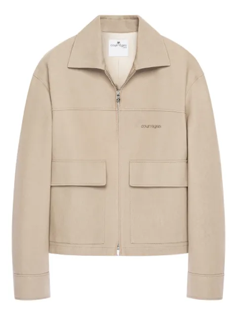 Courrèges double-pocket zip-fastening jacket Neutrals 126CBL336CO0134