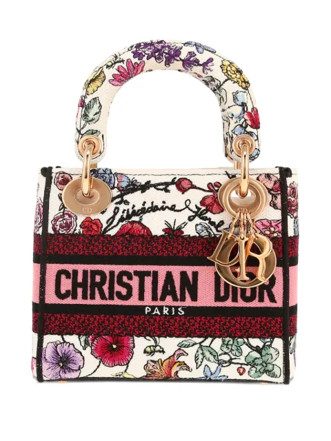 Christian Dior Pre-Owned 2020s Lady D-Lite floral-pattern mini bag White 412506