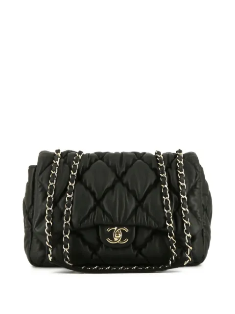 CHANEL Pre-Owned 2010s quilted chain cross-body bag Black 391100