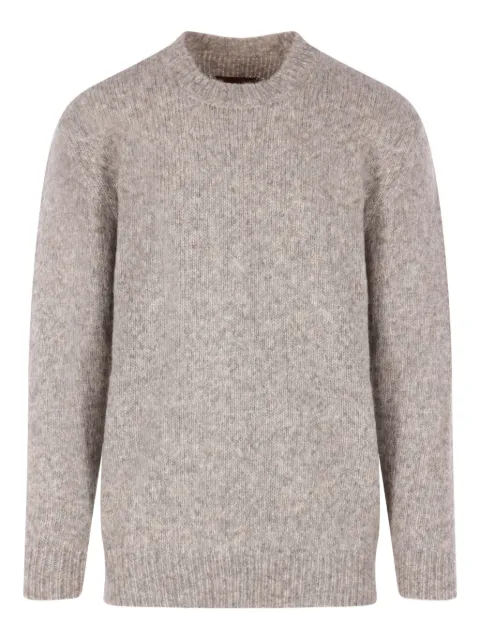 monitaly crew-neck sweater Neutrals M328403ALPACAGREY