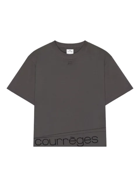 Courrèges logo T-shirt Grey 126JTS235JS0240