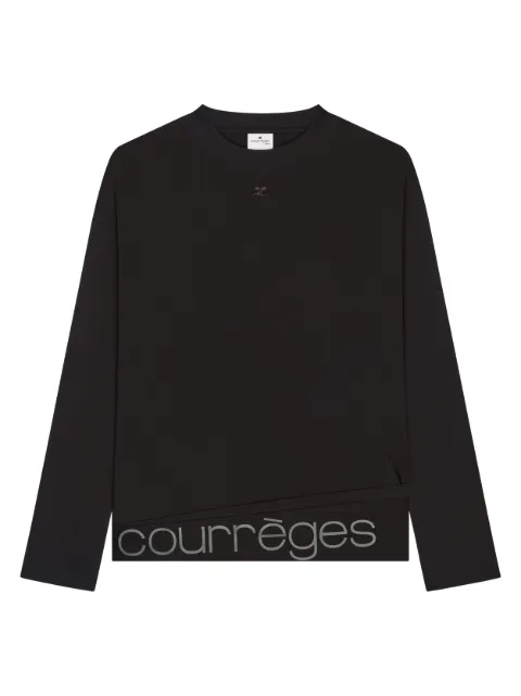 Courrèges logo long-sleeve T-shirt Black 126JTS236JS0240
