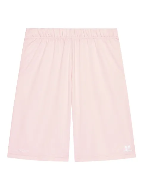 Courrèges elasticated-waistband logo-detail shorts Pink 126JSH068JS0195