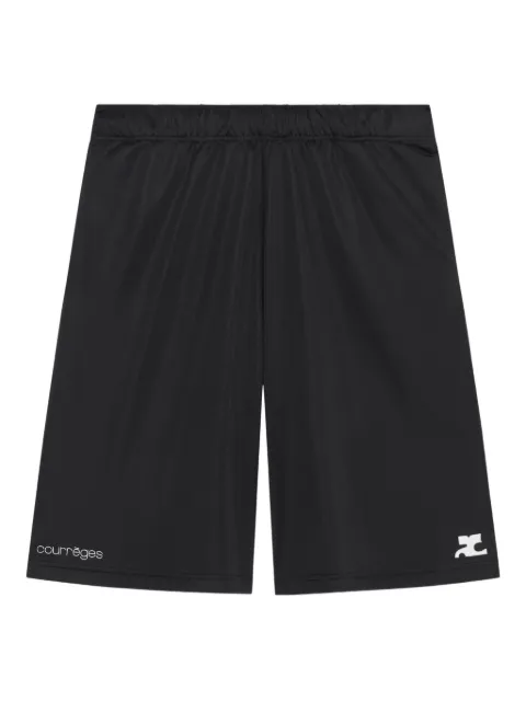 Courrèges elasticated-waistband logo-detail shorts Black 126JSH068JS01959999
