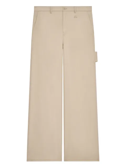 Courrèges Hammer logo-embroidered trousers Neutrals 126CPA674CO0134