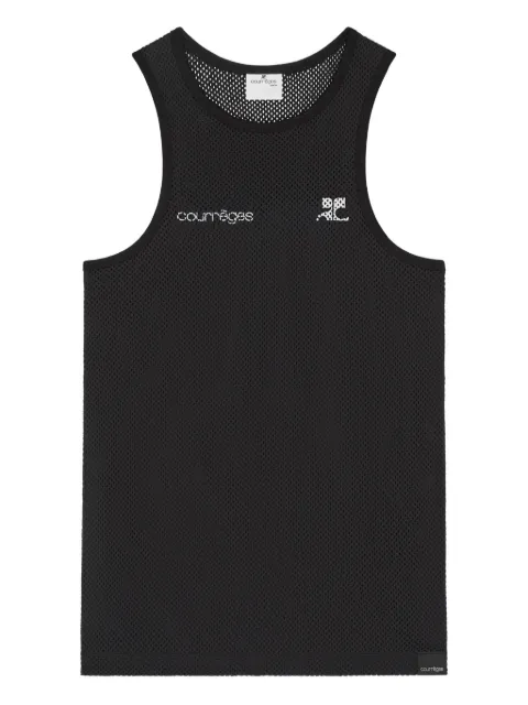 Courrèges logo mesh vest Black 126JDE041JS0069