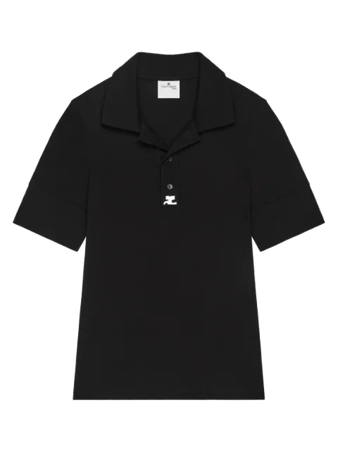Courrèges logo polo shirt Black 126JPO052JS0268