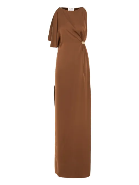 V:PM ATELIER Etta draped maxi dress Brown ETAVPMC