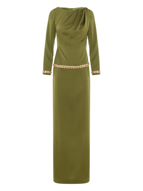 V:PM ATELIER Rebeca embellished maxi dress Green RCAVPMG