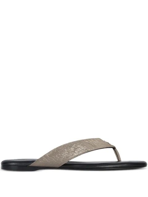 Courrèges logo-detail flat sandals Neutrals 126SCS142VY0014