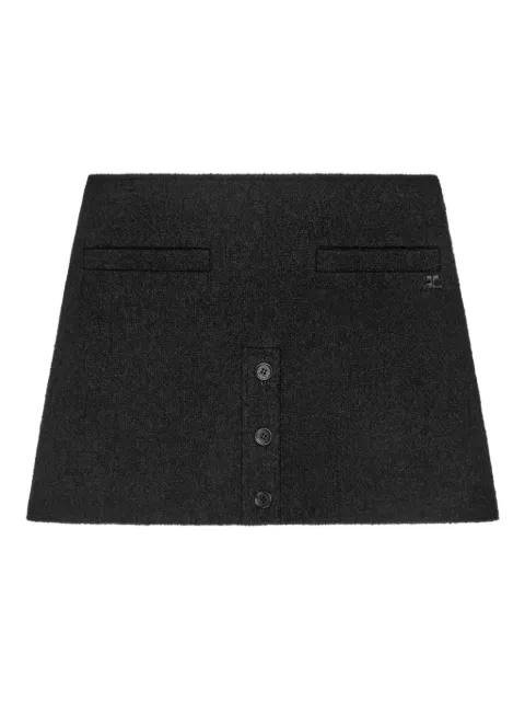 Courrèges buttoned mini skirt Black 126CJU330PL0260
