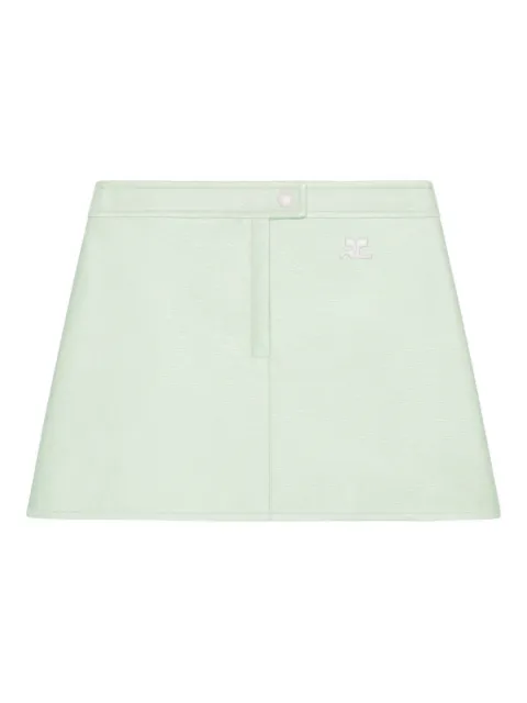Courrèges Reedition logo mini skirt Green 223CJU001VY0014