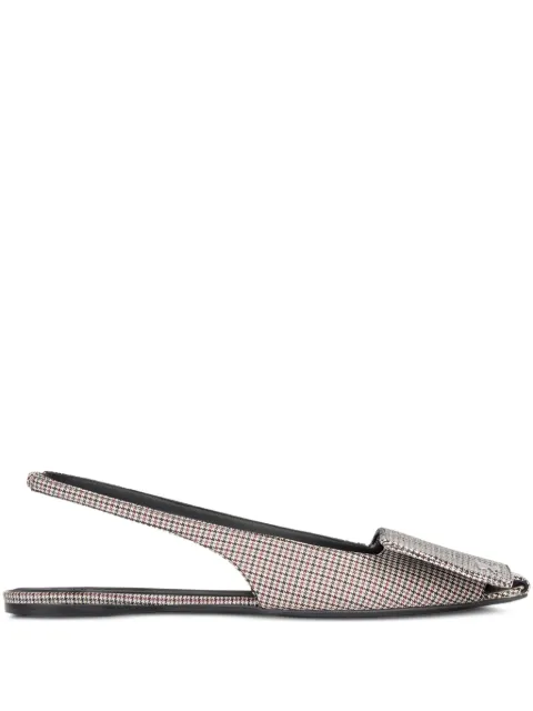 Courrèges houndstooth slingback flat Neutrals 126SCS136WO0145