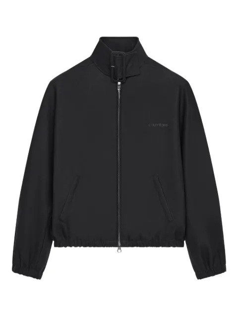 Courrèges buckle-neck zipped bomber jacket Black 126CBL334CO0134