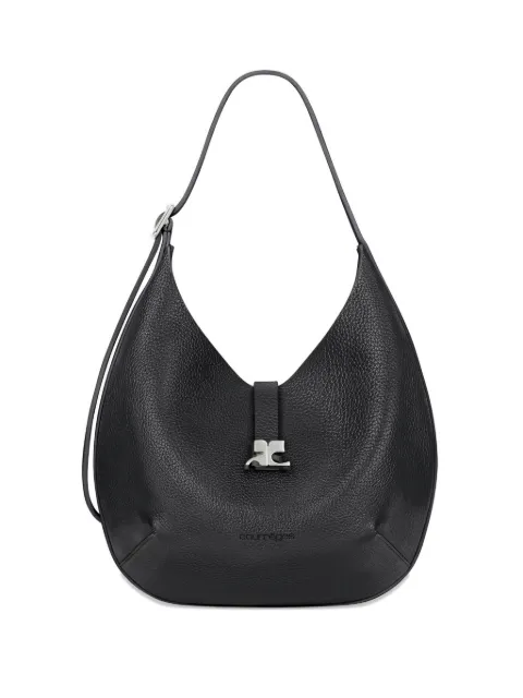 Courrèges logo-buckle shoulder bag Black 126GSA213CR00709999