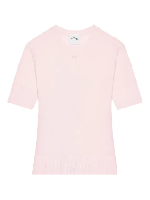Courrèges merino short-sleeves T-shirt Pink 126MTO478FI0071