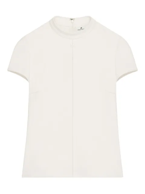 Courrèges heritage crêpe short-sleeves blouse White 126CT0472PL0159