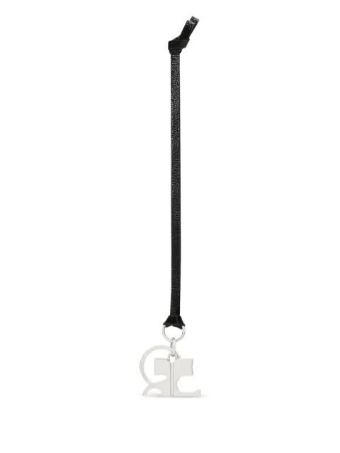 Courrèges logo-charm keyring Silver 126GPM039CR0043