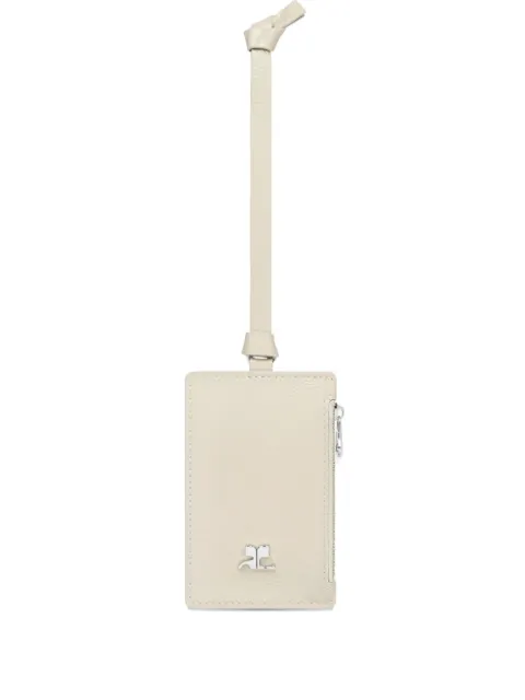 Courrèges Naplack zip cardholder Neutrals 126GPM036CR0043