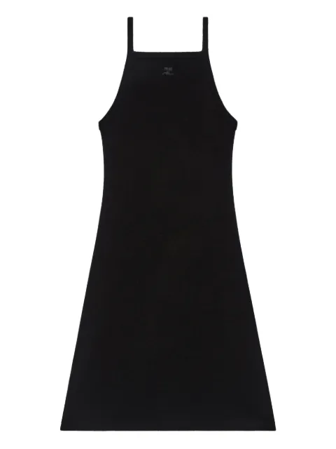 Courrèges logo-detail mini dress Black 126JR0812JS02640