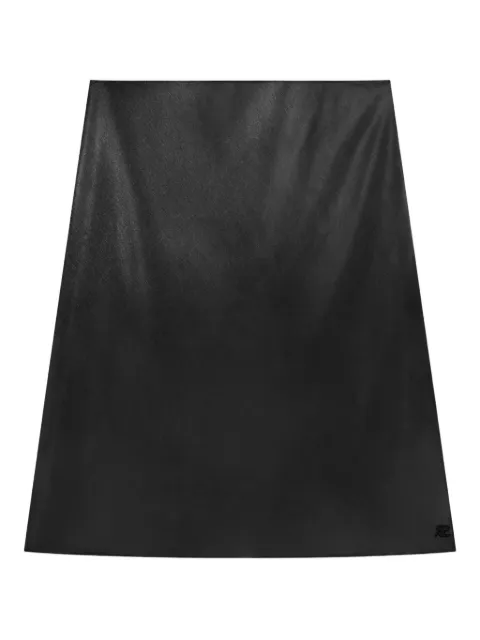 Courrèges logo-embroidered midi skirt Black 126CJU349AC0035