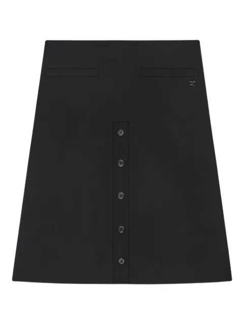 Courrèges buttoned midi skirt Black 126CJU333PL0170