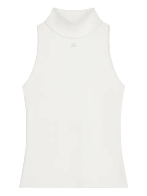 Courrèges heritage knited vest White 126MTO480FI0063