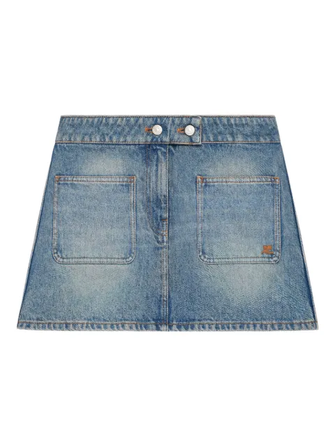 Courrèges signature denim mini skirt Blue 126DJU342DE0058