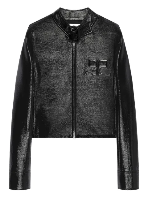 Courrèges City logo-embossed jacket Black 126CBL331VY0014