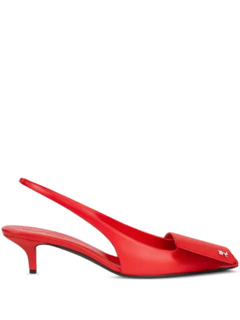 Courrèges leather sling-back pumps Red 126SPP052CR0011